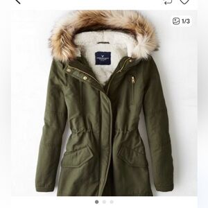 American Eagle Outfitters Dark Green Utility Jacket